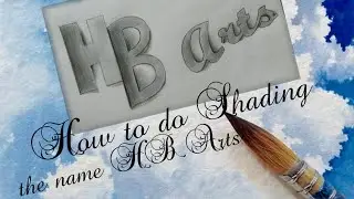 How to do Shading the name HB Arts .