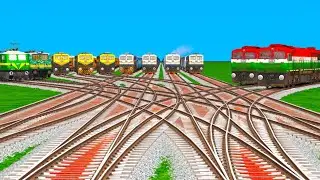 Norfolk southen Crossing At Bumpy Curved Branched Fumikiri Railroad Tracks ll Crazy warped 