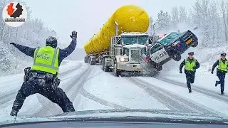 Idiots in Winter Trucks: How Snow and Ice Turn Small Mistakes Into Big Danger Caught on Camera #14