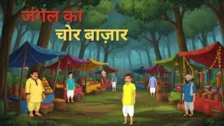 जंगल का चोर बाजार | Hindi Moral Story |Cartoon Story | Kahani