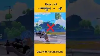 QBZ With 4x Sensitivity | 🔥 4x no Recoil Spray | 4x zero recoil sensitivity | 4x no recoil #shorts