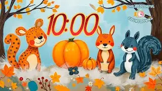 10 Minute Cozy Fall Timer | Cute Animal Friends, Pumpkins & Autumn Vibes