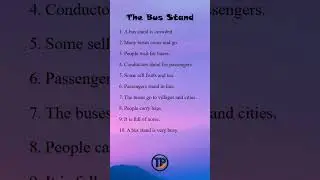 10 lines on The Bus Stand |
