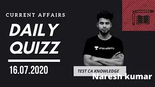 Daily CA Quiz| Test Your CA Knowledge| 16-07-2020 |Mr.Naresh kumar