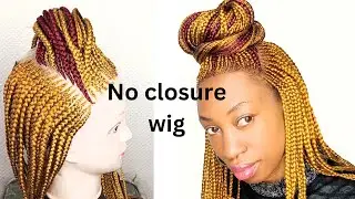 $15 D.I.Y No closure half ponytail cornrow braids wig. Budget friendly, Beginners friendly