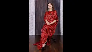 Plus Size Red caftan Dress Silk Kaftan Dress Women full length Silk kaftan