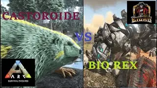 Ark: Olympus Boss Fight | Castoroide Vs Bio Rex
