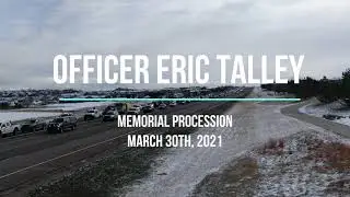 Memorial procession for Boulder Colorado police officer, Eric Talley, on March 30th, 2021.