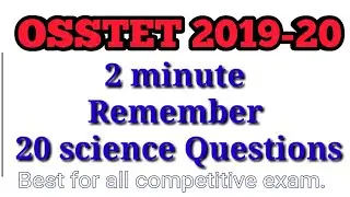 OSSTET 20 SCIENCE QUESTIONS IN 2 MINUTES