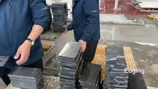 The production process of sintered stone samples