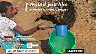 Would you like to donate for Water project as part of Sadaqah Jaariah Opportunity ? 