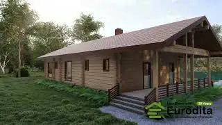 Eurodita Glulam log house Everbark