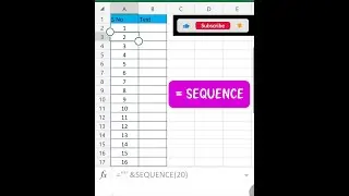 How to Create a Dynamic Numbered List in Excel&nbsp;#shorts #quickexcelknowledge #short #msexcel #excel