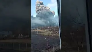 The bombing of Ukrainian arms depots by Russia