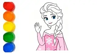 Elsa frozen 2 easy drawing for kids and toddlers