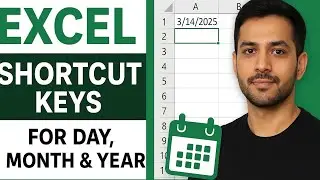 Excel Shortcut Keys for Day, Month & Year | Quick Date Insert in Excel | GraphiCraft by Ahsan #Excel
