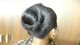 Classic Indian Style Knot Hair Bun Hairstyle | Everyday Easy & Quick Hair Bun | DIY Knot Hair Bun