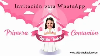 Invitacion de comunion ni&ntilde;a digital + bautizo #invitacioncomunion #primeracomunion