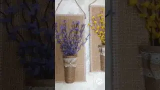 DIY Wall Hanging with Cardboard and Burlap ❤️