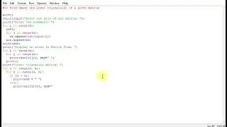 To find Upper and Lower triangular of a given matrix python