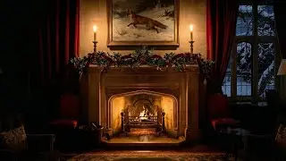 Victorian Winter Fireplace 🔥 | Cozy Scottish Castle Ambience for Sleep & Reading
