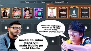 Mortal challenge Carryminati🔥 | Mortal, Carryminati, Gareeb, Viper playing PUBG MOBILE TDM together