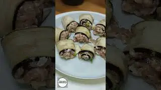 1 Minute EGGPLANT ROLL. #eggplant #eggplantrecipe #EggplantChallenge