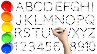 Alphabet, ABC song, ABCD, A to Z, Kids rhymes, collection for writing along dotted lines for toddler