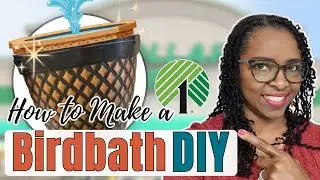 How to Make a Dollar Tree Birdbath DIY | Solar-powered Water Fountain