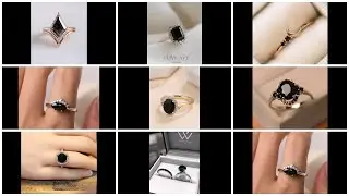 black stone gold rings design for ladies||black stone in gold rings