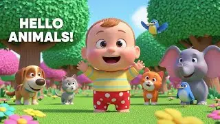 Hello Animal Friends 🐶🐱🦁 | Fun Kids Animal Song | Dum Dum Baby
