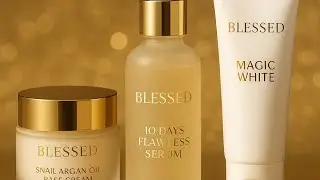 Flawless Glow in 10 Days / Blessed Base Cream +Flawless Serum +magic white 
