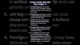 5 Travel Hacks That Save Time & Money ✈️ #ad (Verify Info)