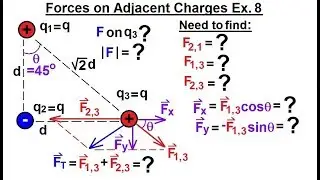 Physics - E&M: Ch 35.1 Coulumb's Law Explained (20 of 28) Forces on Adjacent Charges Ex. 8
