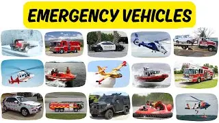 Learn Emergency Vehicles Names in English for Kids with Pictures and Videos | Fun Learning for Kids🚑