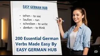 200 Essential German Verbs You Must Know 🇩🇪  Learn With Example Sentences! #LearnGerman #GermanVerbs