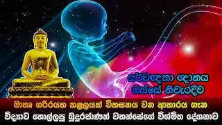 මාතෘ ශරීරයක කළලයක් විකසනය වන ආකාරය ගැන බුදුහිමිගේ විශ්මිත දේශනාව