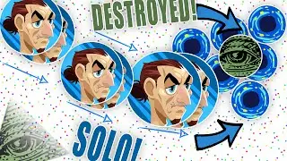 Agar.io LEGENDARY DESTROYING TEAMS IN AGAR.IO! AGARIO SOLO DESTRUCTION! #SMALLEST POPSPLIT EVER?