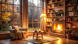 Goodsir Ambient Rooms | Cozy Rainy Day Reading Nook | Relaxing Piano & Fireplace Sounds  Calm Focus