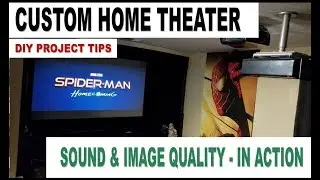 Home Theater DYI Project Screen and Sound in Action - JVC 4K Projector, Martin Logan Speakers - 4K
