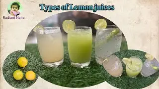 How to make diffrent types of lemon juice|how to make variety lemon juice in telugu