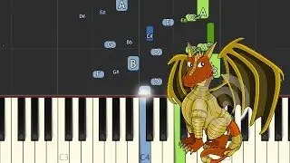 Dragon Warrior - Battle Theme (NES) - Recorded by alexsteb [Piano Tutorial] // Synthesia