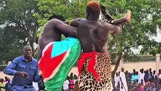 Pure South Sudanese wrestling, no kicks or punches, just power and skills.