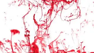 Royalty Free Red Ink Drip in Water Stock Video Footage