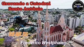 Captando imagens da catedral com DJI AIR 3S.