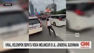 Viral, Kelompok Sepatu Roda Meluncur di Jl. Jenderal Sudirman