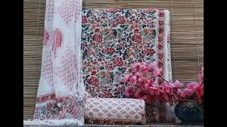 Pure cotton hand block printed suits with chiffon Dupatta Manufacturer || Latest Block Printed Suit