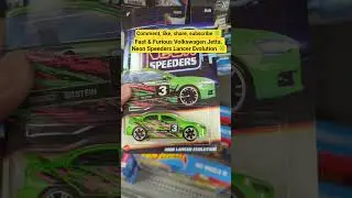 Hot Wheels Fast & Furious Volkswagen Jetta. Neon Speeders Lancer Evolution 🍀