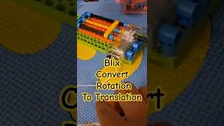 Converting rotational motion to linear motion using Blix Lego #stem #engineeringforkids #stemfun