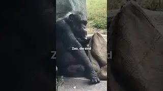 Der Affe im Zoo fühlt wie du!